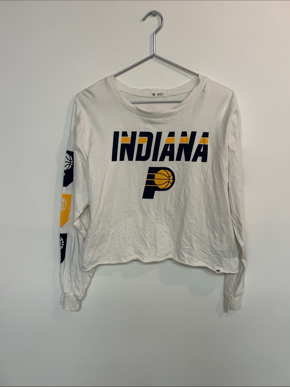 47 Indiana Pacers White Long-Sleeve Graphic Tee